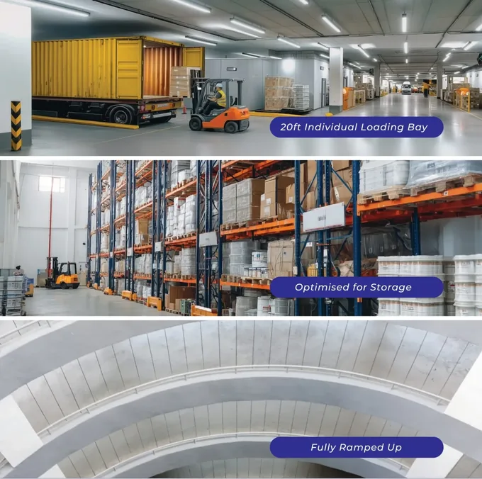 20ft container accessible loading bay at KeyStone @ Mandai